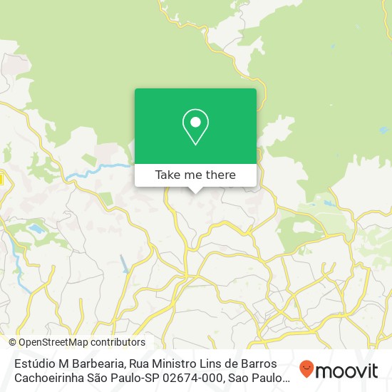 Mapa Estúdio M Barbearia, Rua Ministro Lins de Barros Cachoeirinha São Paulo-SP 02674-000