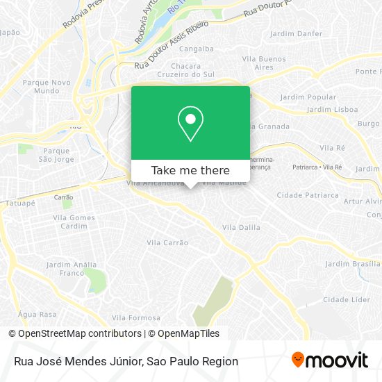 Mapa Rua José Mendes Júnior