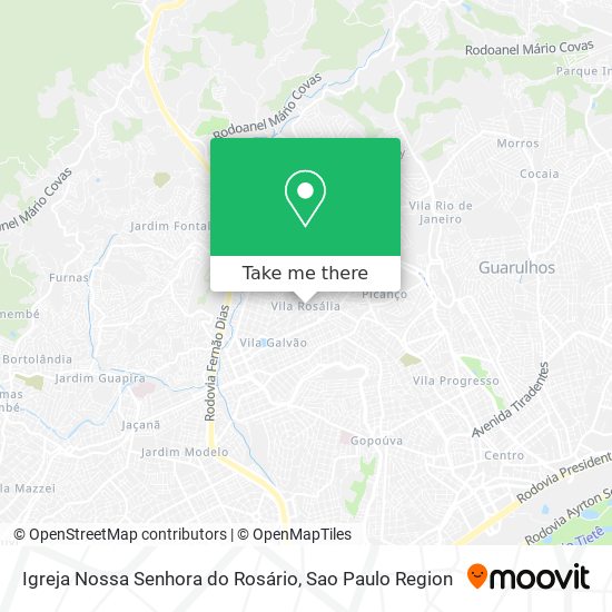 Mapa Igreja Nossa Senhora do Rosário