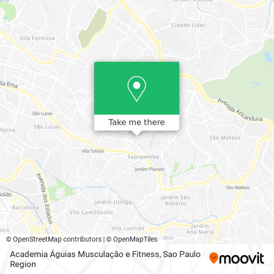 Mapa Academia Águias Musculação e Fitness