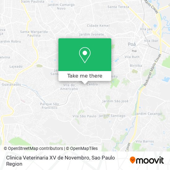 Mapa Clinica Veterinaria XV de Novembro