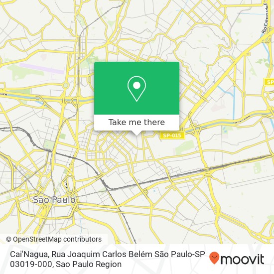 Cai'Nagua, Rua Joaquim Carlos Belém São Paulo-SP 03019-000 map