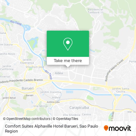 Mapa Comfort Suites Alphaville Hotel Barueri