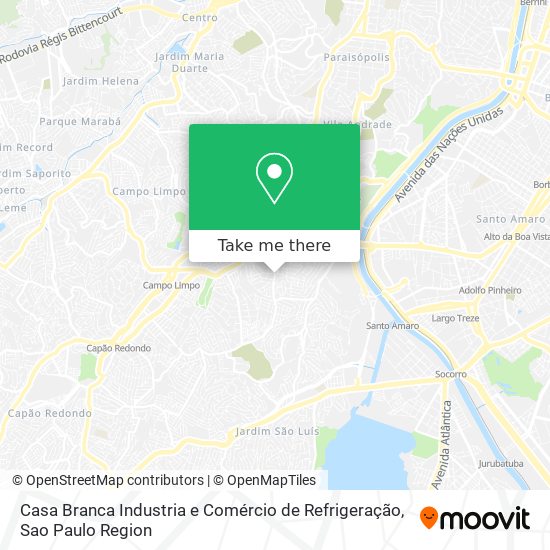 Casa Branca Industria e Comércio de Refrigeração map