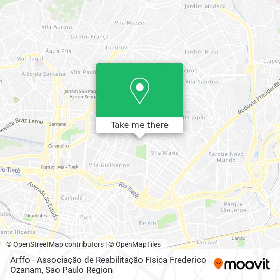 Arffo - Associação de Reabilitação Física Frederico Ozanam map