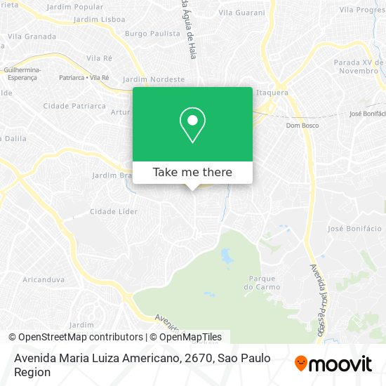 Mapa Avenida Maria Luiza Americano, 2670