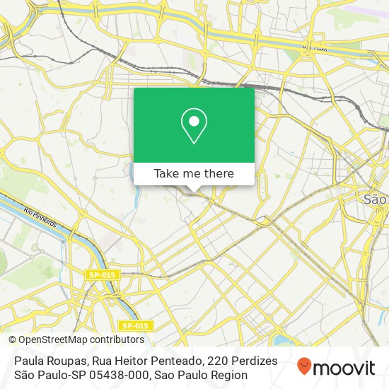 Paula Roupas, Rua Heitor Penteado, 220 Perdizes São Paulo-SP 05438-000 map