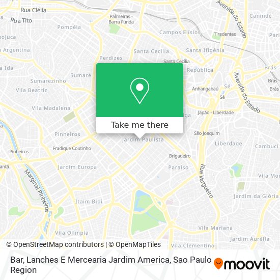 Bar, Lanches E Mercearia Jardim America map