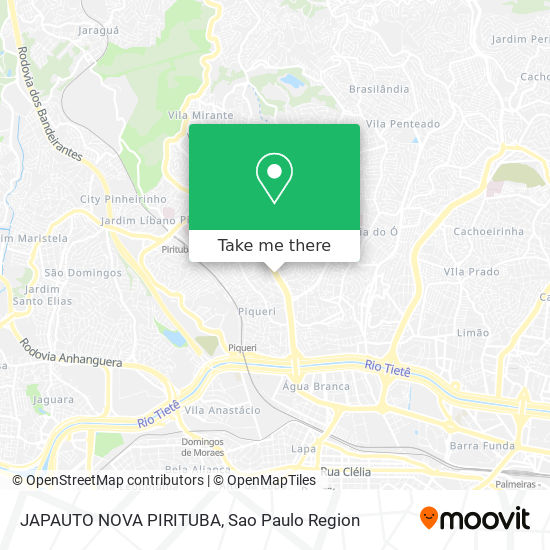JAPAUTO NOVA PIRITUBA map