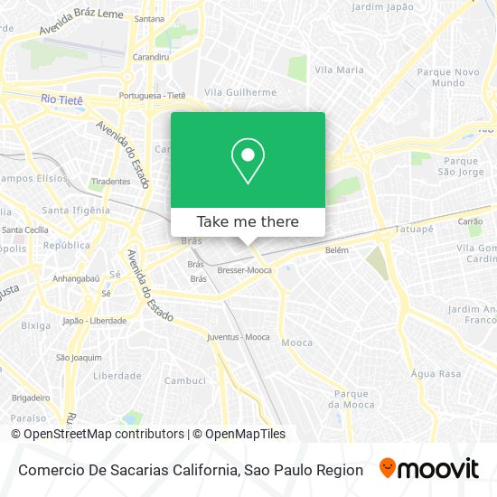 Comercio De Sacarias California map