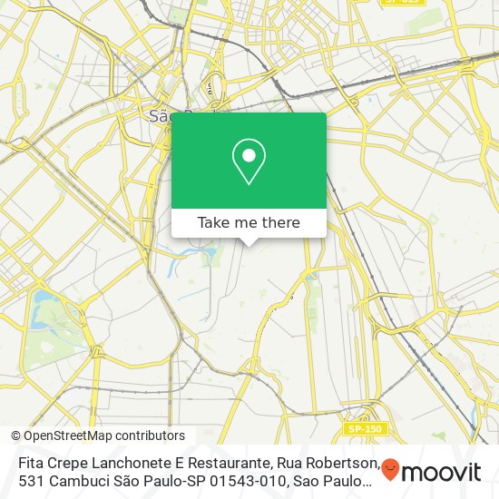 Fita Crepe Lanchonete E Restaurante, Rua Robertson, 531 Cambuci São Paulo-SP 01543-010 map