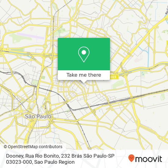 Mapa Dooney, Rua Rio Bonito, 232 Brás São Paulo-SP 03023-000