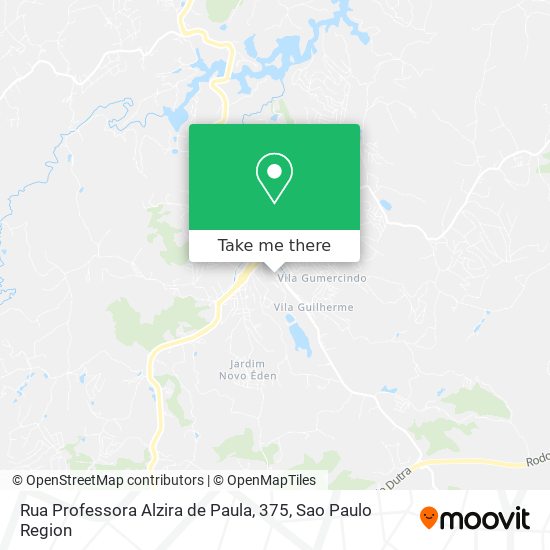 Rua Professora Alzira de Paula, 375 map