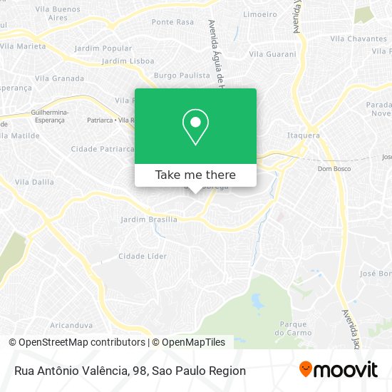 Mapa Rua Antônio Valência, 98