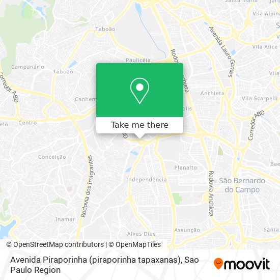Avenida Piraporinha (piraporinha tapaxanas) map