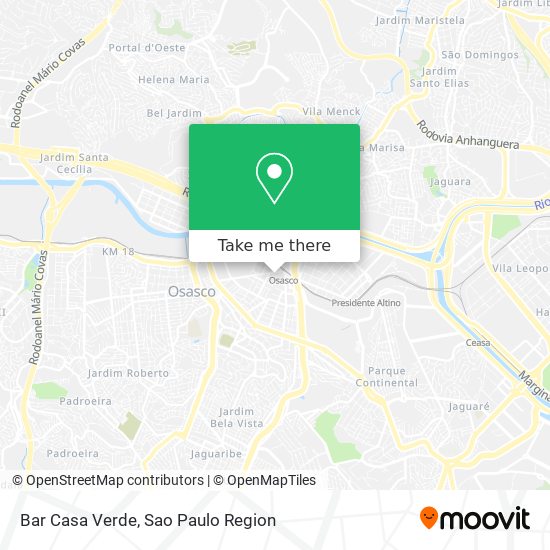 Mapa Bar Casa Verde