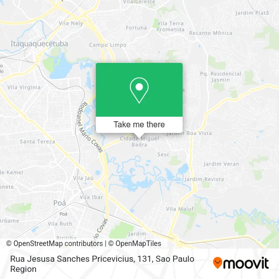 Rua Jesusa Sanches Pricevicius, 131 map