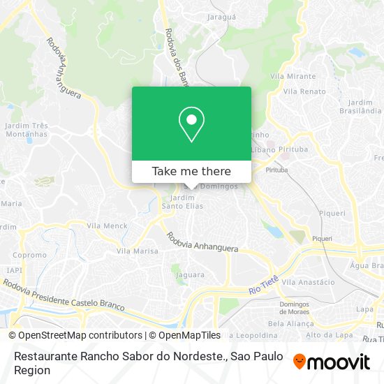 Mapa Restaurante Rancho Sabor do Nordeste.