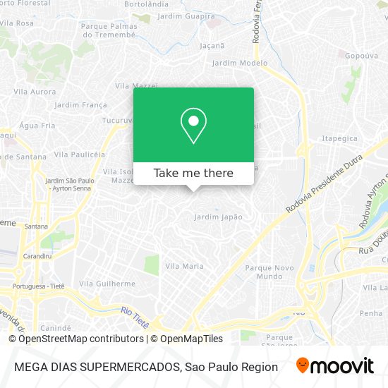 Mapa MEGA DIAS SUPERMERCADOS