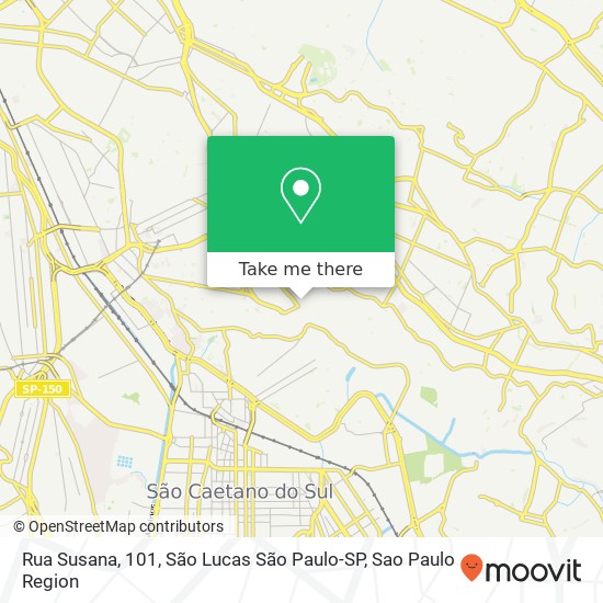 Rua Susana, 101, São Lucas São Paulo-SP map