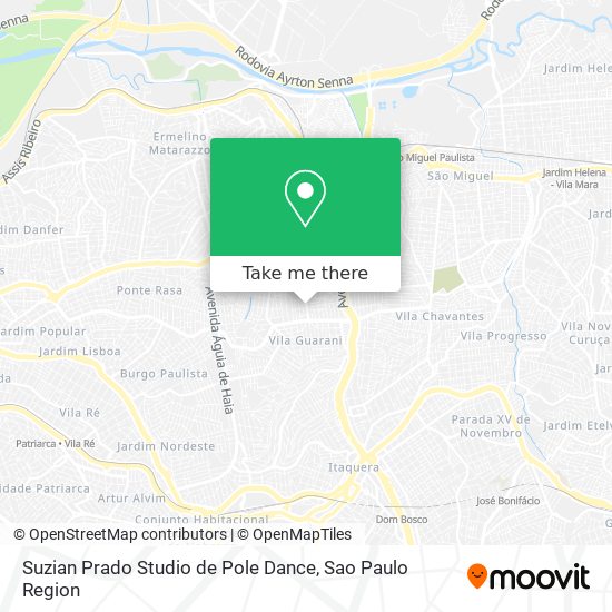 Mapa Suzian Prado Studio de Pole Dance