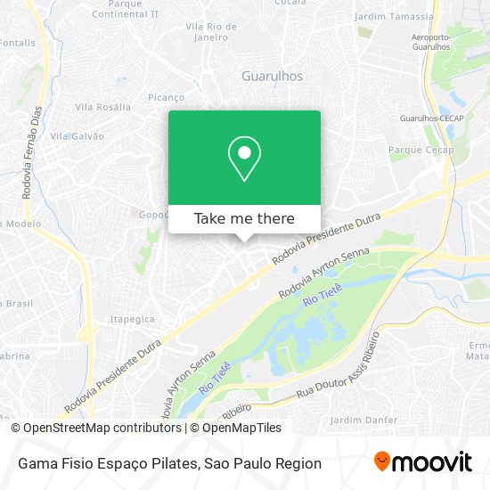 Mapa Gama Fisio Espaço Pilates