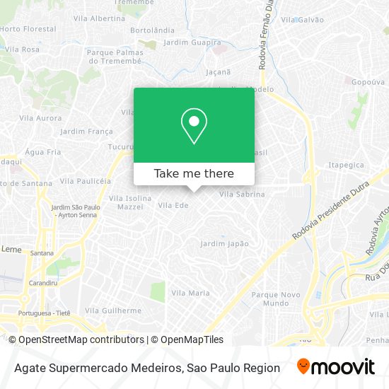 Agate Supermercado Medeiros map