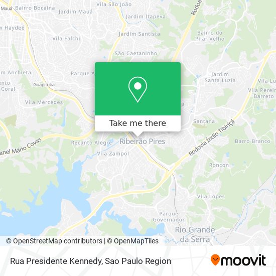 Mapa Rua Presidente Kennedy