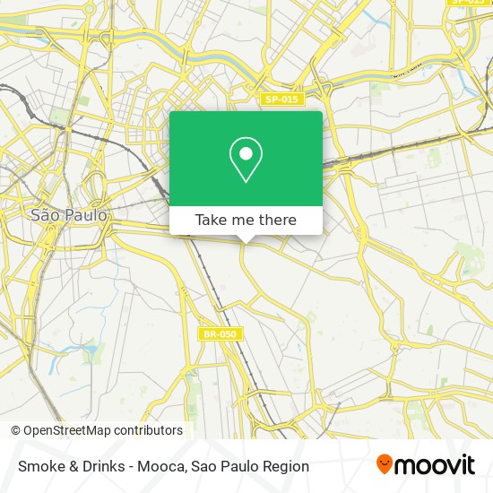 Mapa Smoke & Drinks - Mooca