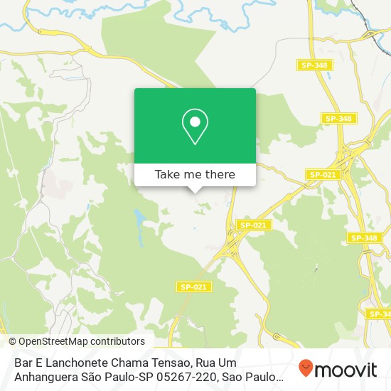 Mapa Bar E Lanchonete Chama Tensao, Rua Um Anhanguera São Paulo-SP 05267-220