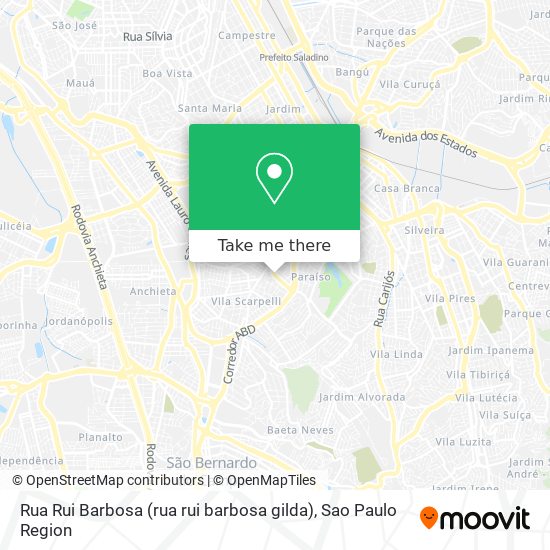 Mapa Rua Rui Barbosa (rua rui barbosa gilda)