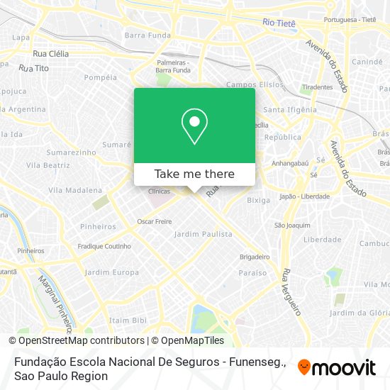 Mapa Fundação Escola Nacional De Seguros - Funenseg.