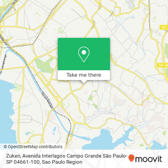 Mapa Zuken, Avenida Interlagos Campo Grande São Paulo-SP 04661-100