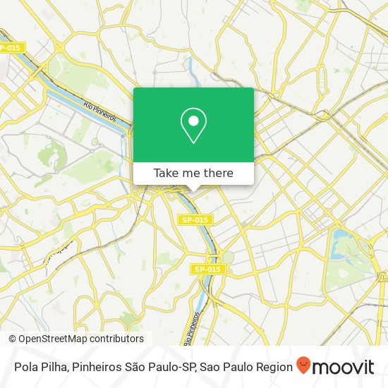 Mapa Pola Pilha, Pinheiros São Paulo-SP