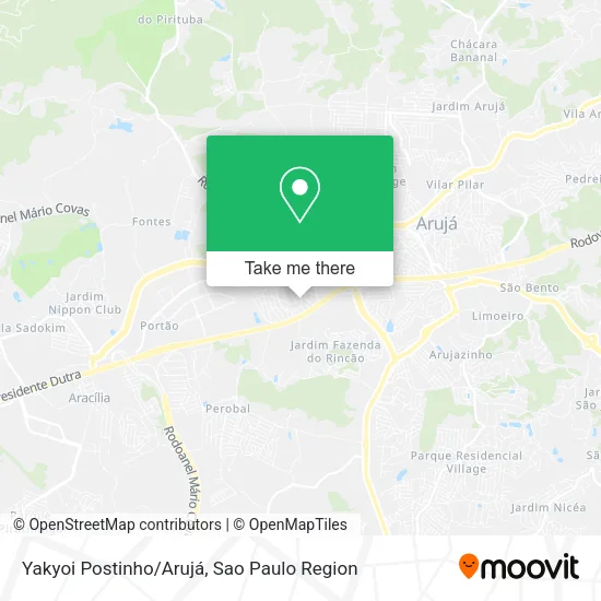 Yakyoi Postinho/Arujá map
