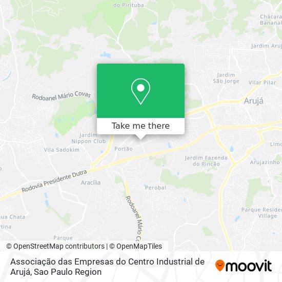 Associação das Empresas do Centro Industrial de Arujá map