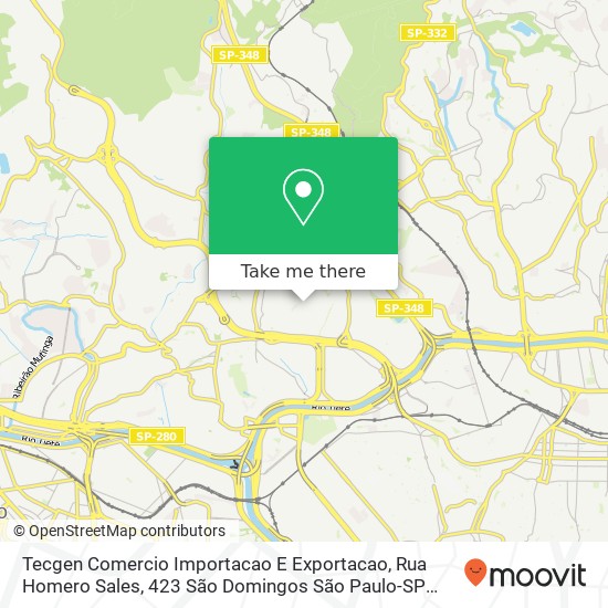 Mapa Tecgen Comercio Importacao E Exportacao, Rua Homero Sales, 423 São Domingos São Paulo-SP 05126-000