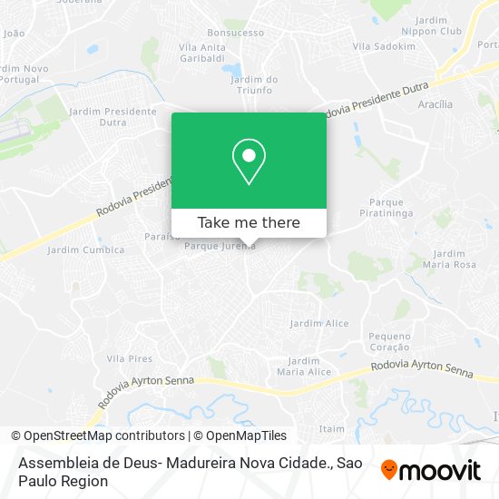 Assembleia de Deus- Madureira Nova Cidade. map