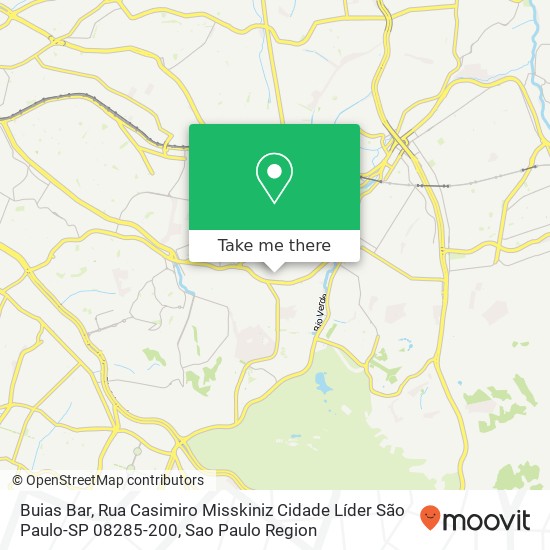 Mapa Buias Bar, Rua Casimiro Misskiniz Cidade Líder São Paulo-SP 08285-200