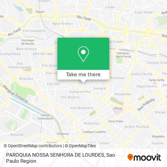 Mapa PAROQUIA NOSSA SENHORA DE LOURDES