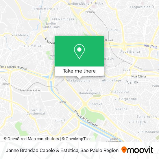 Mapa Janne Brandão Cabelo & Estética