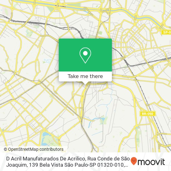 D Acril Manufaturados De Acrilico, Rua Conde de São Joaquim, 139 Bela Vista São Paulo-SP 01320-010 map