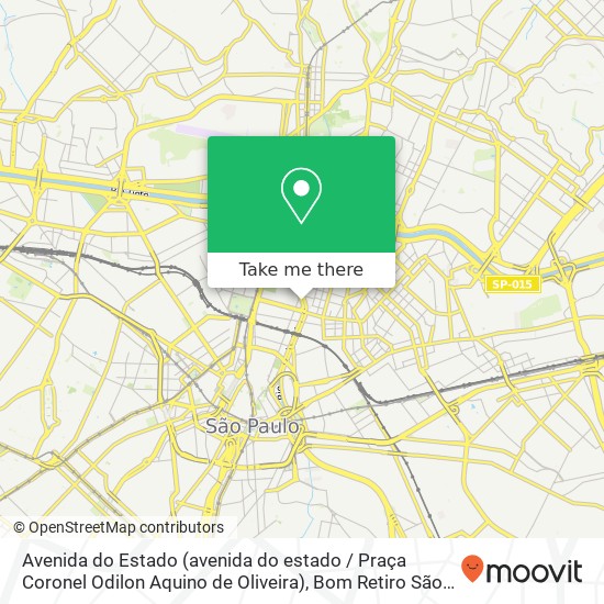 Avenida do Estado (avenida do estado / Praça Coronel Odilon Aquino de Oliveira), Bom Retiro São Paulo-SP map
