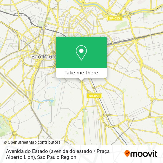 Mapa Avenida do Estado (avenida do estado / Praça Alberto Lion)