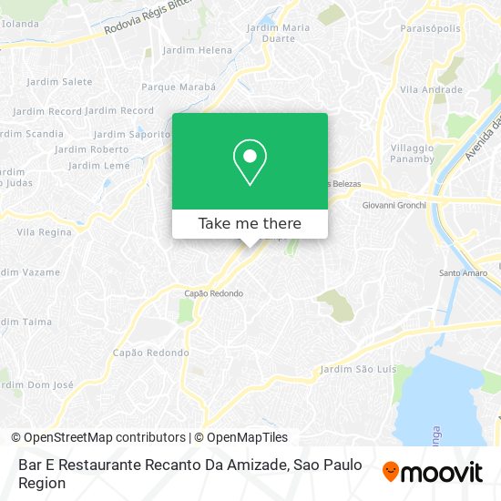 Mapa Bar E Restaurante Recanto Da Amizade