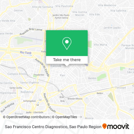 Sao Francisco Centro Diagnostico map