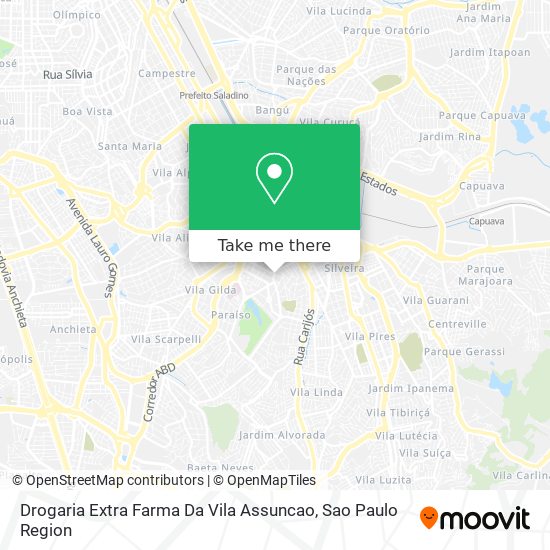 Drogaria Extra Farma Da Vila Assuncao map