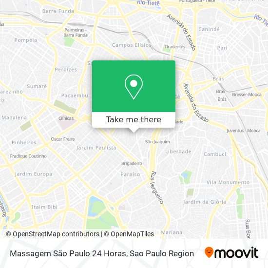 Massagem São Paulo 24 Horas map