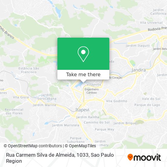 Mapa Rua Carmem Silva de Almeida, 1033