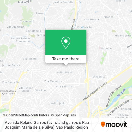 Mapa Avenida Roland Garros (av roland garros e Rua Joaquim Maria de a e Silva)